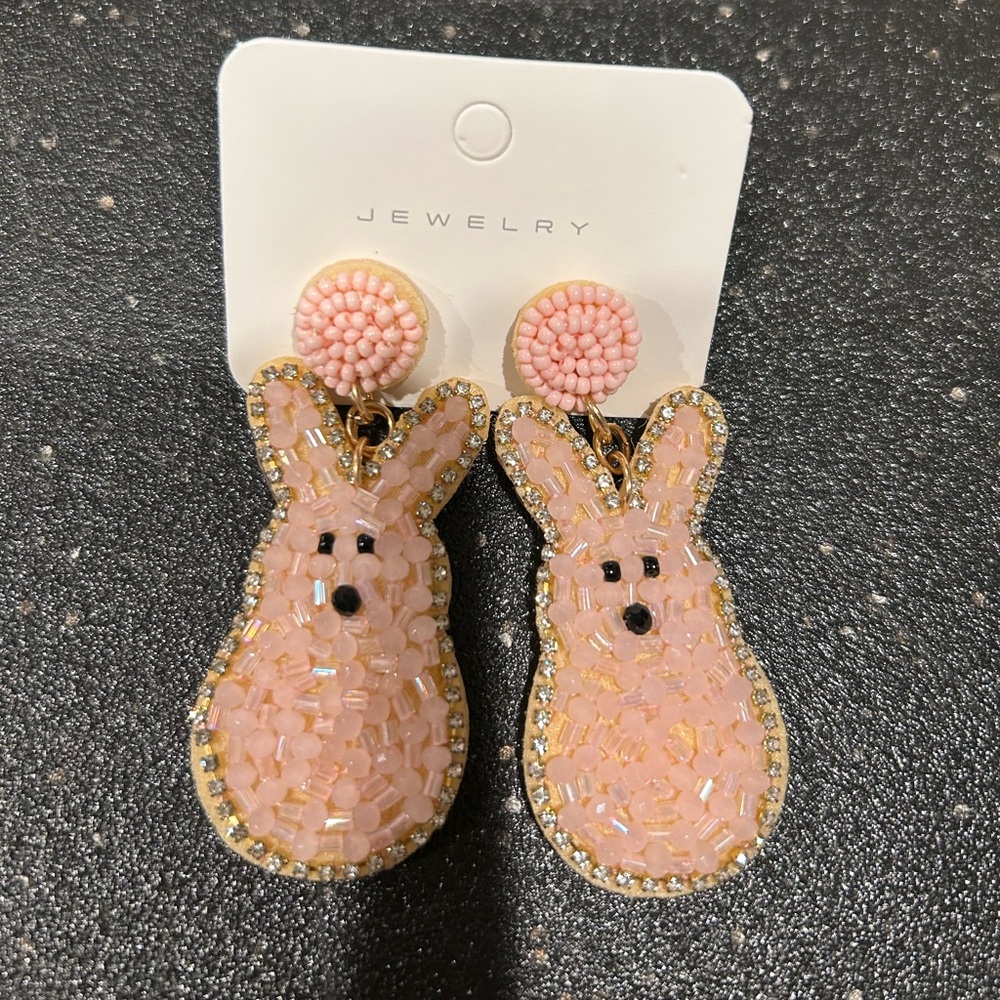 Blush pink beaded peeps 🐥